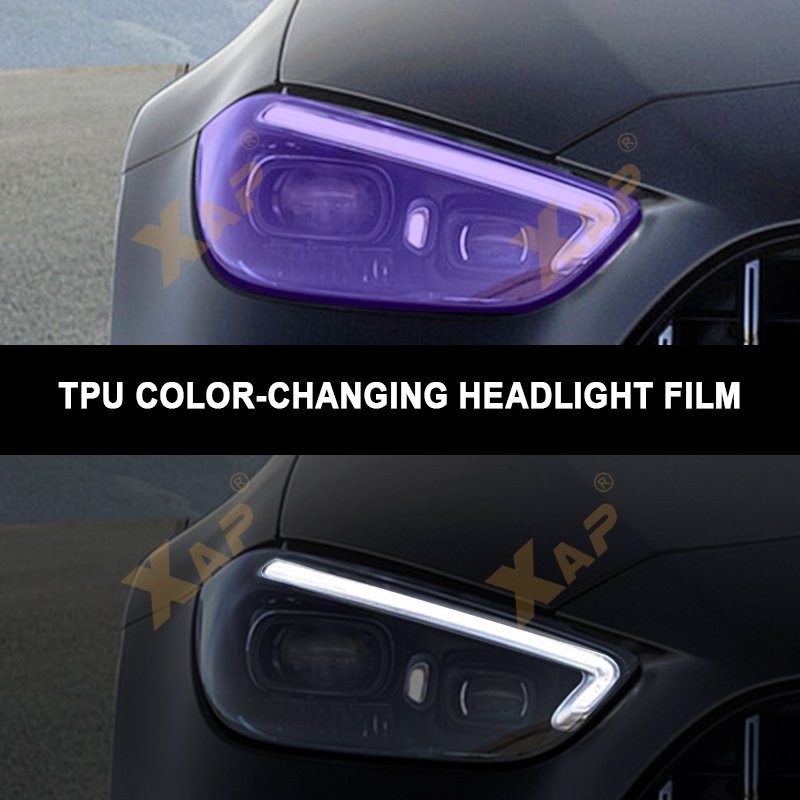 Suitable for JEEP Gladiator 2020-2022 2023 2024 PPF TPU White to Purple White to Black External Headlight Protective Film