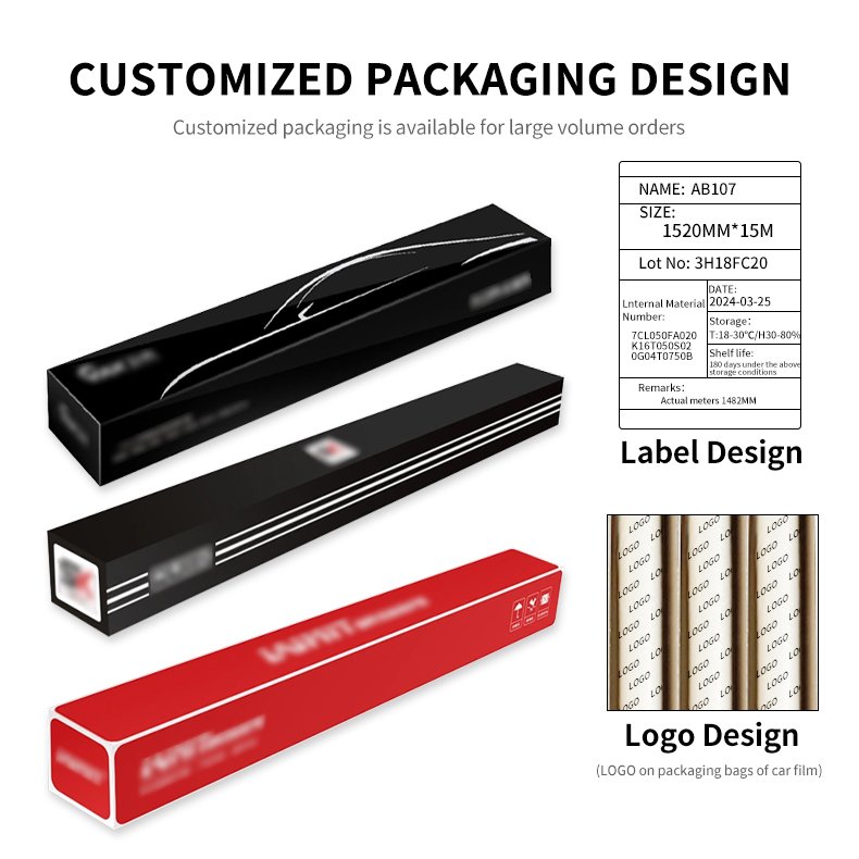 Reedee Color Ppf Paint Protection Film Car Film Super Diamond Black Gloss Factory Laser Black Wrap Ppf Car Protection