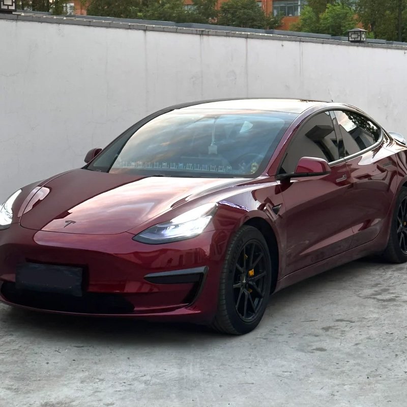 Vinyl Wrap Roll PET 1.52*18M Color Changing Dragon Blood Red Liquid Car Film Wrap Air Bubble Dry Stick for Cars