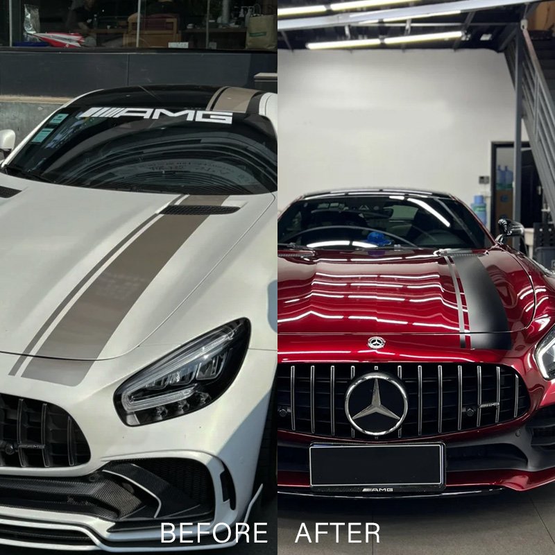 Vinyl Wrap Roll PET 1.52*18M Color Changing Dragon Blood Red Liquid Car Film Wrap Air Bubble Dry Stick for Cars