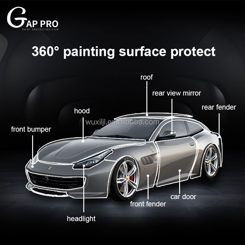 Gappro wholesale self adhesive auto ppf paint protection self healing bodyfence factory full body sticker hydrophobic car film