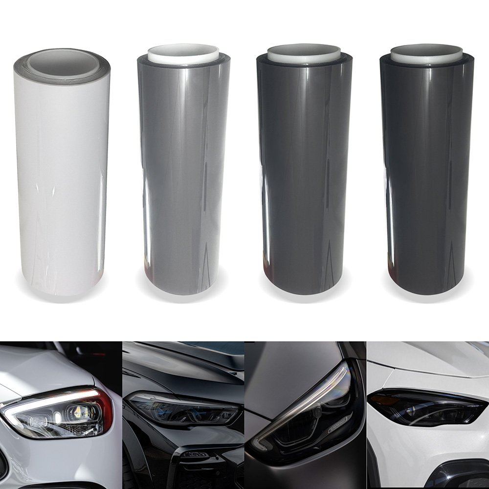 Self Healing Fotochromatic TPU PPF Car Lamp Film 0.3*15M Smoked Black Tint Car Headlight Anti-Scratch Protective Car Head Light