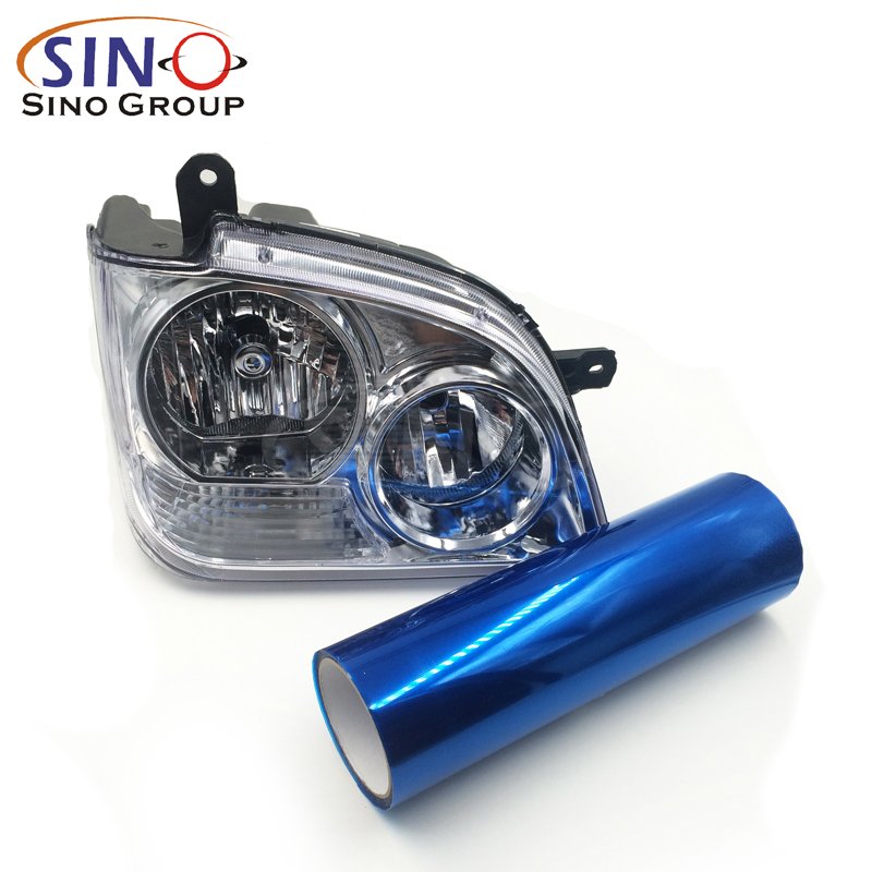 0.3X9M Hot Selling Good Price High Polymeric PVC Film Light Black Dark Black Vinyls Wrap Roll Car Headlight Sticker