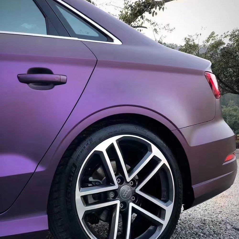 WRAPMASTER 1.52*18 meter PET ultimate flat purple vinyl wrap full car wrap cost