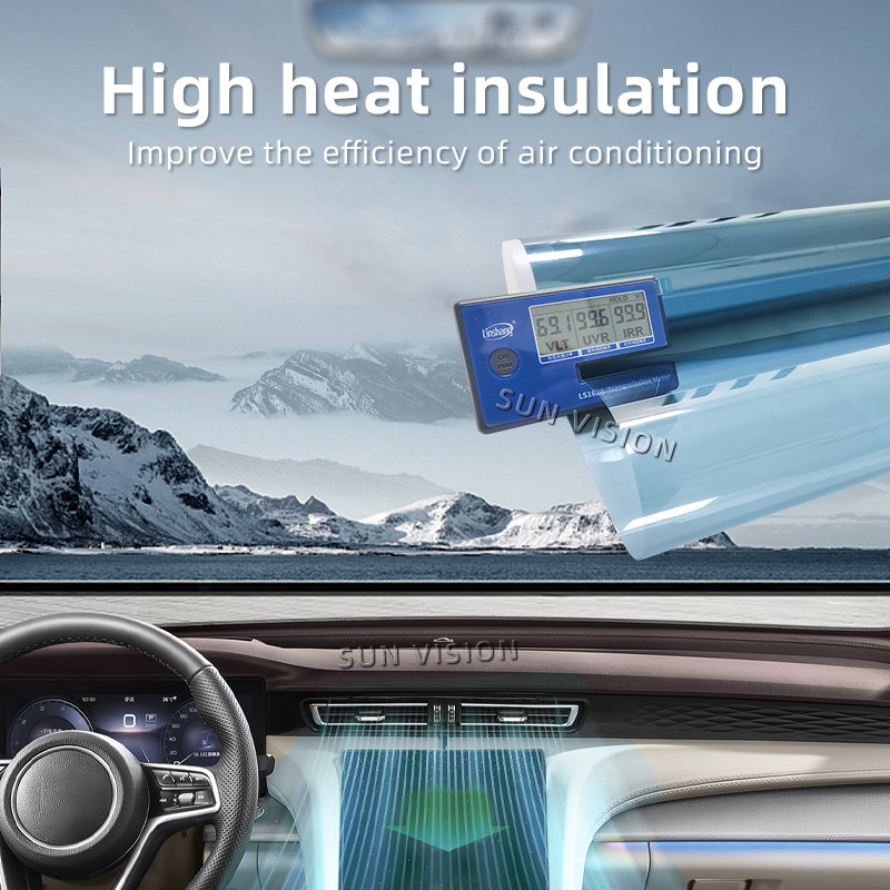 Free Sample UVR99% IRR99% Heat Insulation UV Rejection Nano Ceramic Solar Window Film Tint Polarized Car Window Tint Custom