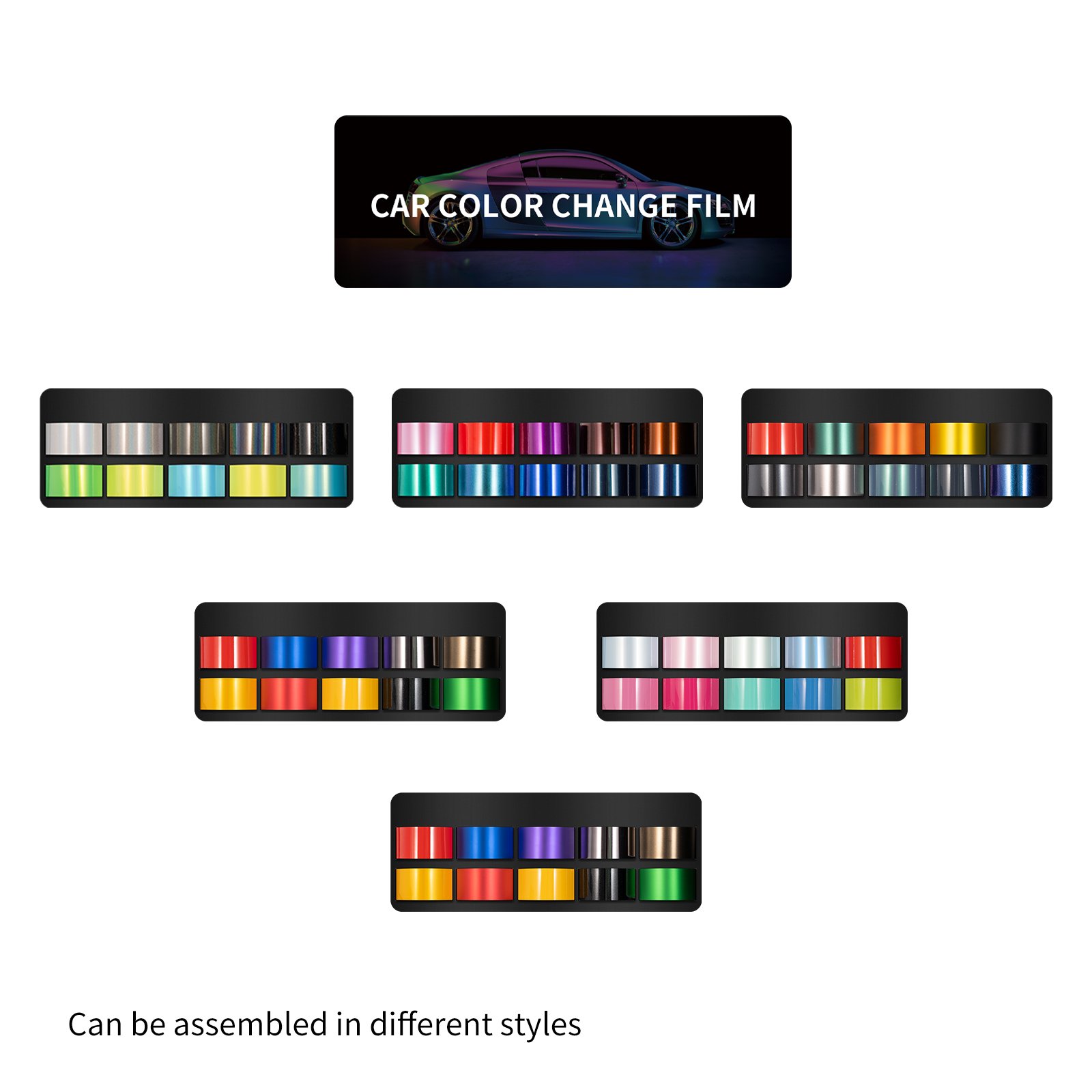7mo Good Quality Color Change Film Color Display Paint Shape Sample Display Shape Car Wrap Display Model