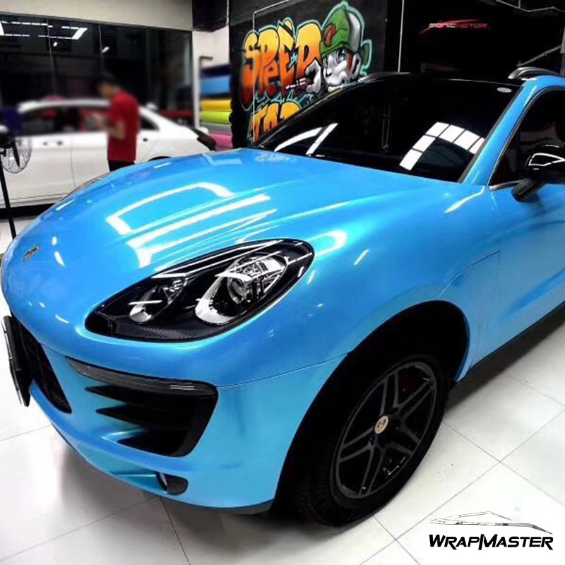 Glossy Magic Gold Sky Blue Car Film Protection Auto Full Body Sticker Vehicle Wrapping Wrap