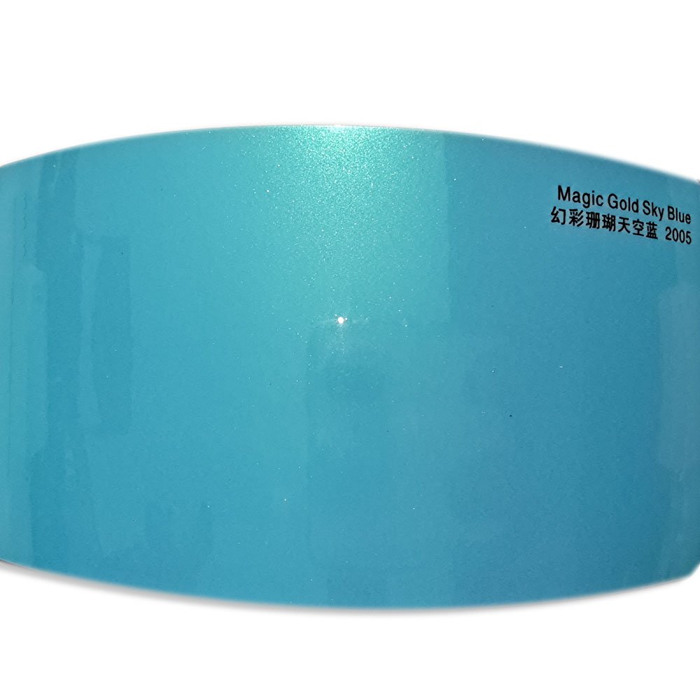 Glossy Magic Gold Sky Blue Car Film Protection Auto Full Body Sticker Vehicle Wrapping Wrap