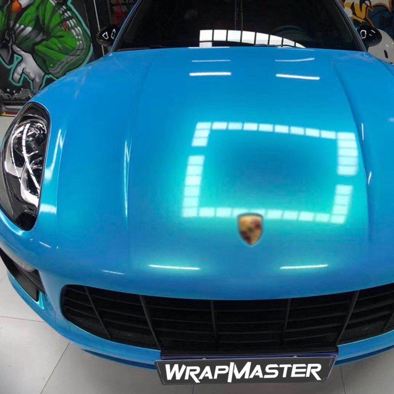 Glossy Magic Gold Sky Blue Car Film Protection Auto Full Body Sticker Vehicle Wrapping Wrap
