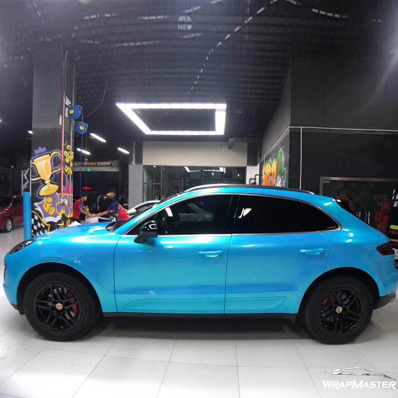 Glossy Magic Gold Sky Blue Car Film Protection Auto Full Body Sticker Vehicle Wrapping Wrap