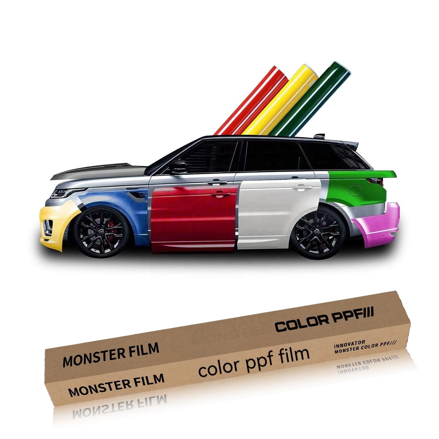 200 colors Manufacturers Anti-scratch Thermal Repair Color Ppf 7.5mil Color Body Film Black GlossTpu Ppf Film for Car