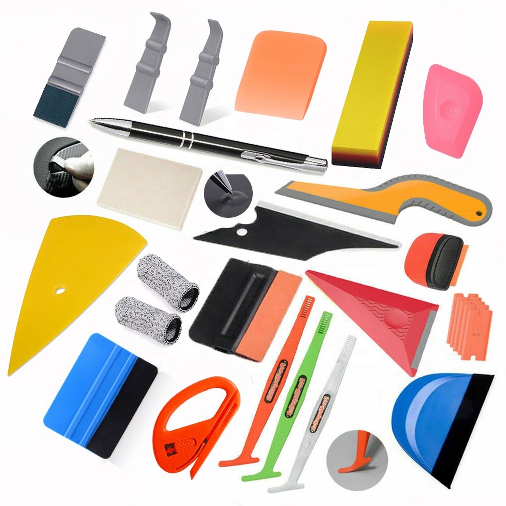 Foshio Car Film Vinyl Wrap Supplies & Tools Car Wrap Tint Tools Full Set Kit
