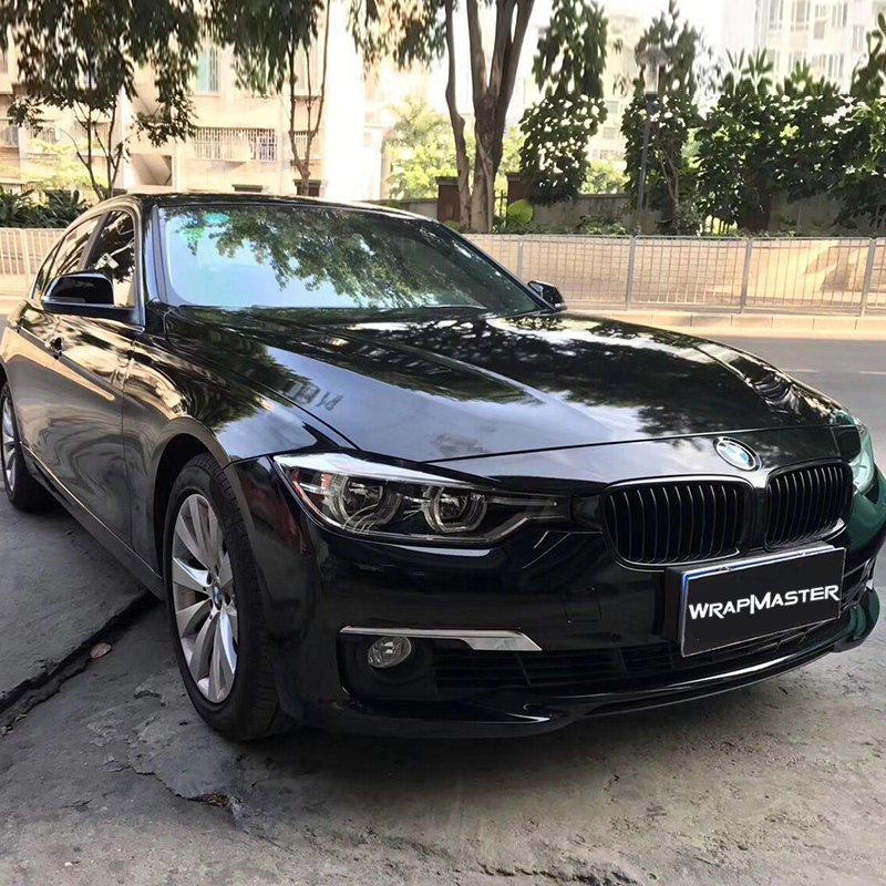Wrapmaster 1.52*17m Auto Accessories Gloss Crystal Black Car Film Vinyl Wrap