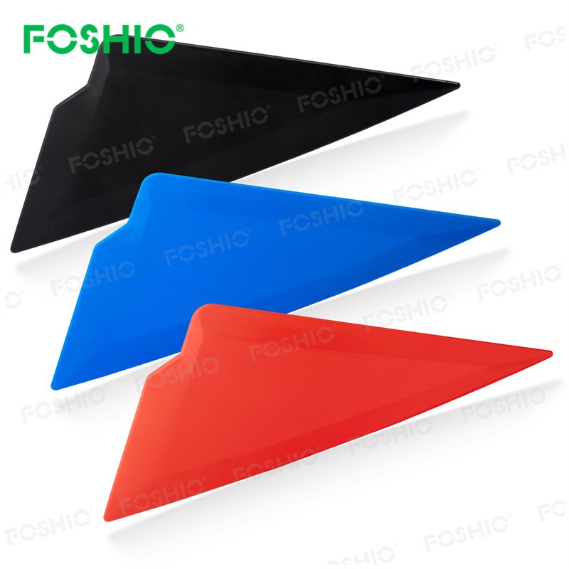 Foshio Customize Logo 70a 80a 90a Car Wrap Tool Plastic Triangle Vinyl Squeegee Vinyl Tools