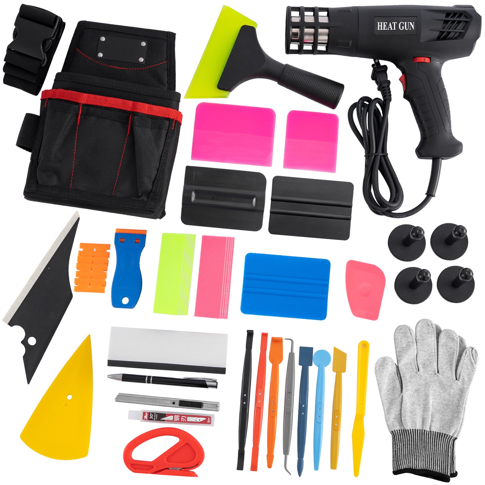 Professional Wrap Vinyl Film Color Change Car Tinted Tools Set Window Tint Tools Kit Wrapping Tool Kit