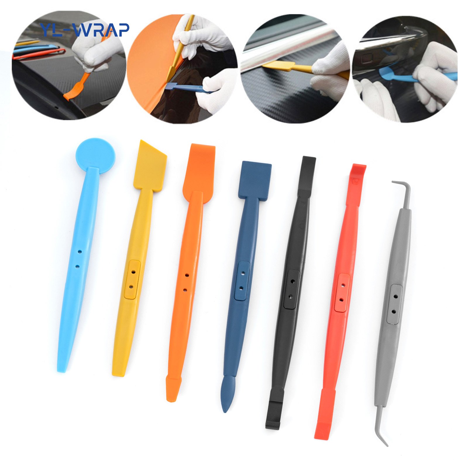 Professional Wrap Vinyl Film Color Change Car Tinted Tools Set Window Tint Tools Kit Wrapping Tool Kit