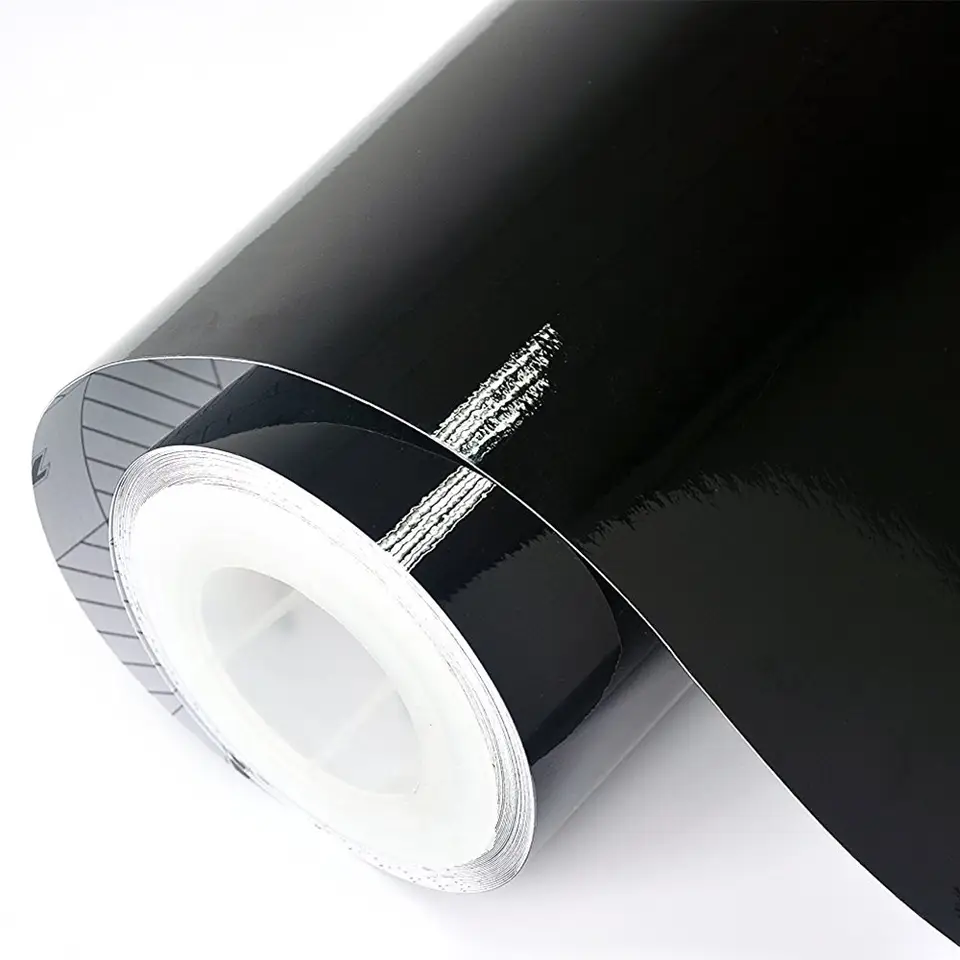 Good Glue PVC air free no bubbles car vinyl protective glossy black vinyl car wraps for car body color change in 1.52*28m