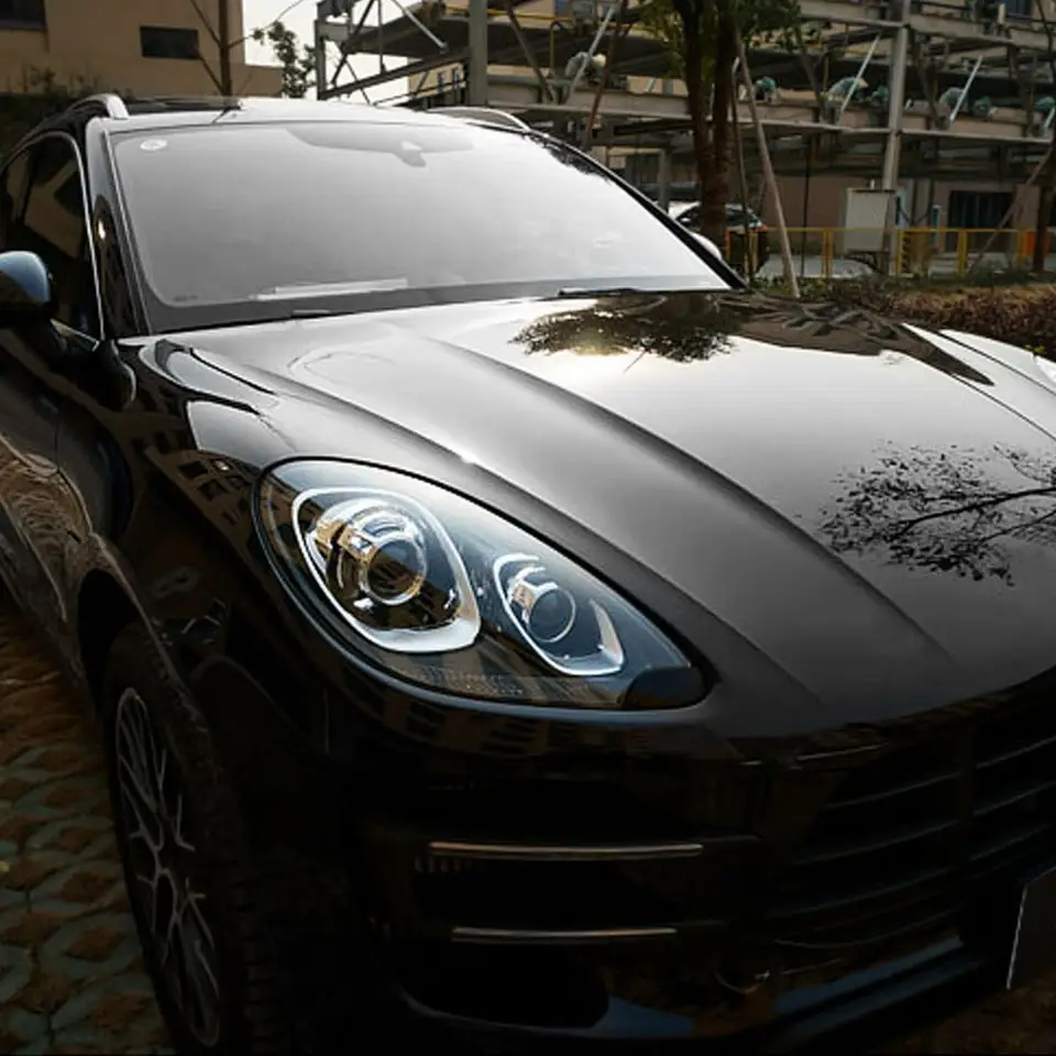 Good Glue PVC air free no bubbles car vinyl protective glossy black vinyl car wraps for car body color change in 1.52*28m