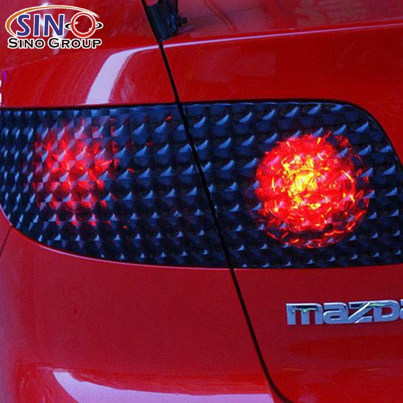 0.3x9M Wholesale PVC Vinyl Rolls 3D Cat Eyes Auto Lamp Stickers Changing Car Light Tint Film for Headlight