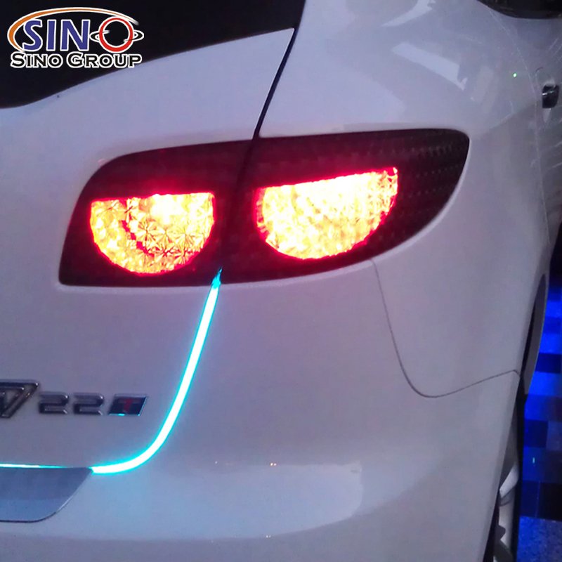 0.3x9M Wholesale PVC Vinyl Rolls 3D Cat Eyes Auto Lamp Stickers Changing Car Light Tint Film for Headlight