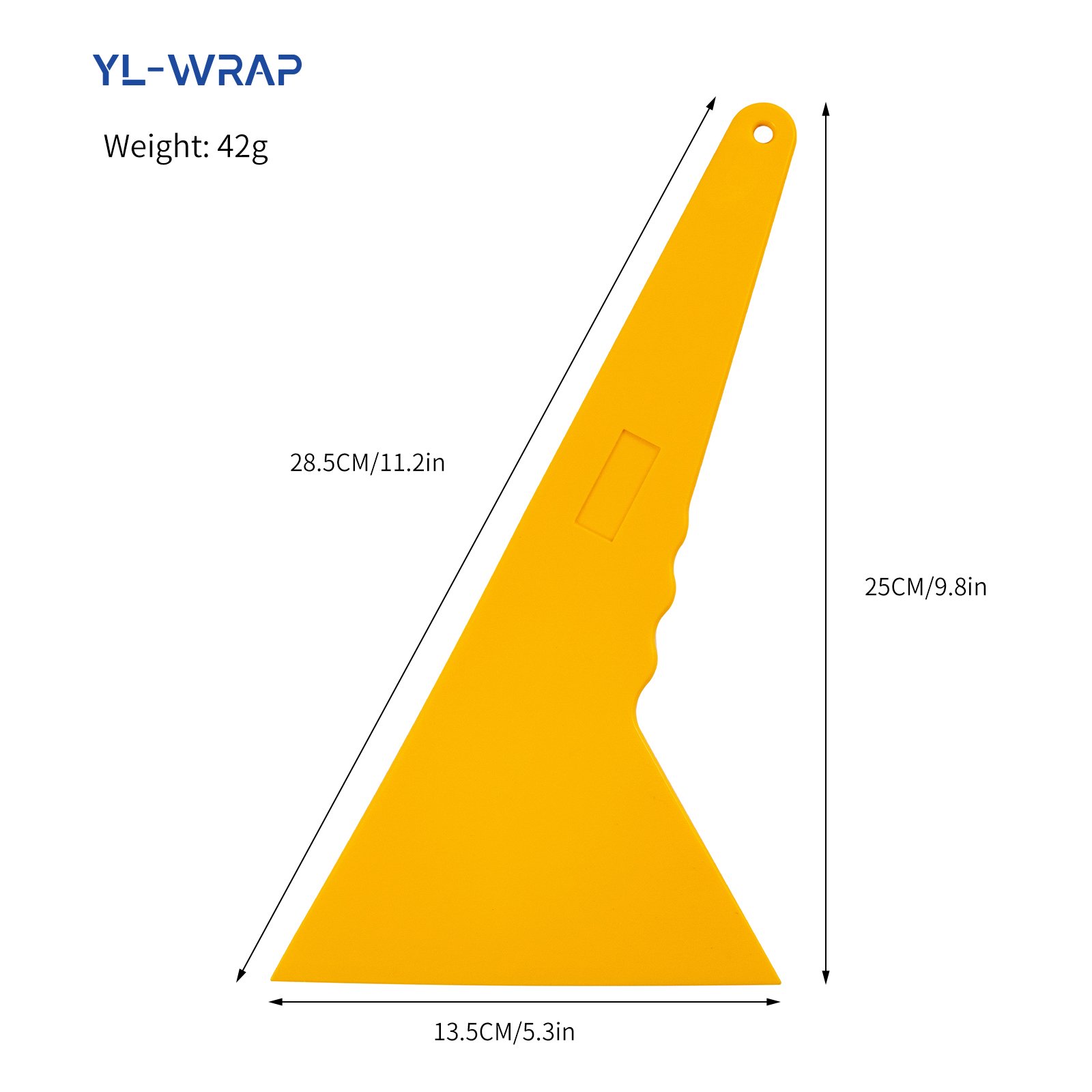 Most Popular Yellow Hard Triangular Scraper Car Window Tint Tools Squeegee for Car Film tools Kit