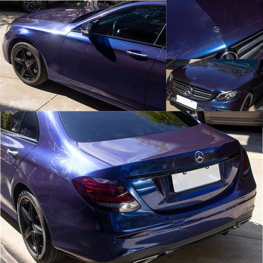 Vehicle Color Wrap Ultra Gloss Blue Special Blue Shine Color Shift Wrapping Vinyl Car Film