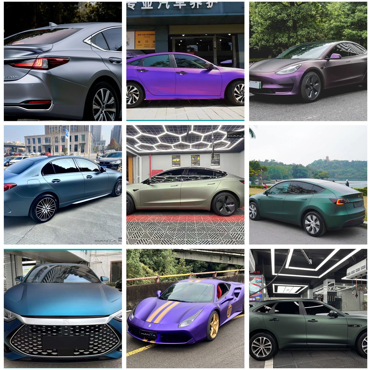 Vehicle Color Wrap Ultra Gloss Blue Special Blue Shine Color Shift Wrapping Vinyl Car Film