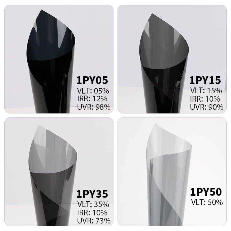 05% 15% 35% vlt 1ply quality car window tinting film polarizado solar window film for car