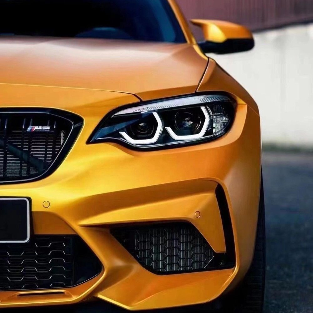Car Changing Film Matte Golden Yellow Satin Film For Car Body Sticker Wrap Vinyl Roll