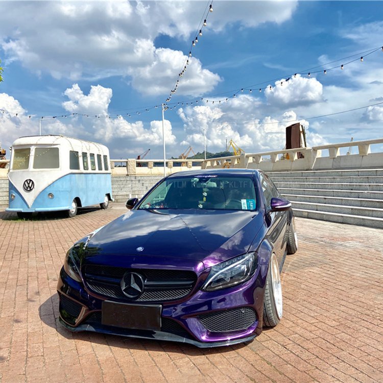 Manufacturers wholesale ghost midnight purple vinyl wrap pet car film vinyl wrap rolls for car purple