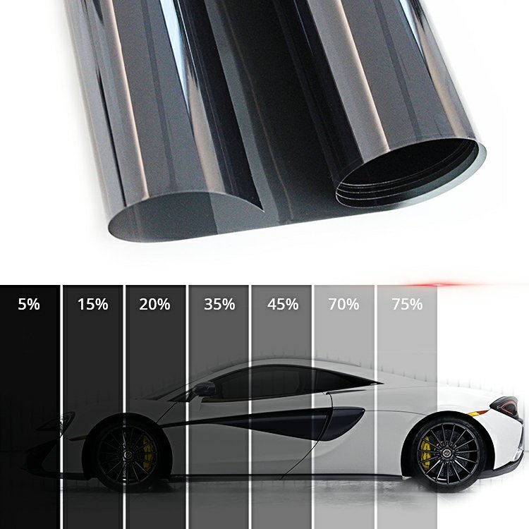 Nalinv Factory Price 5% 15% 35% 50% 70% VLT 0.61*30M Car Tint 2Ply 1Ply Carbon Dyed 98% Ir Nano-coating TPU Car Window Film