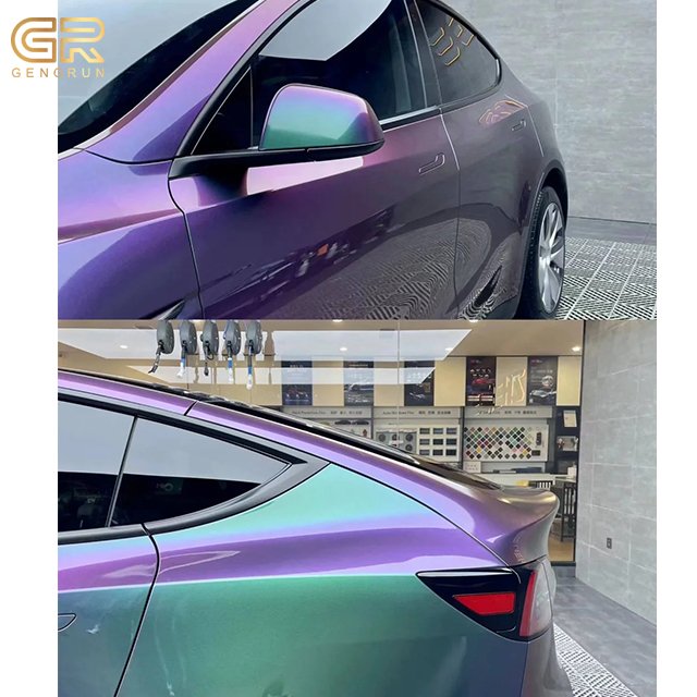 Bright Starry Grey Charm Blue Diamond Glitter Wrapping Car Film Wrap Adhesive Vinyl Roll