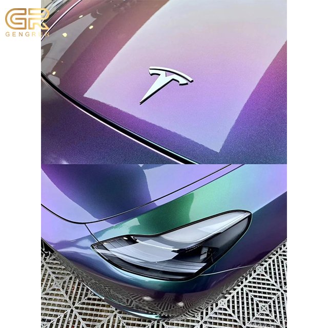 Bright Starry Grey Charm Blue Diamond Glitter Wrapping Car Film Wrap Adhesive Vinyl Roll