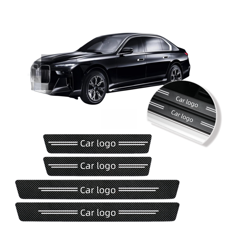 Custom-designed car door sill protection strip 4-piece scratch-resistant and wear-resistant protective door