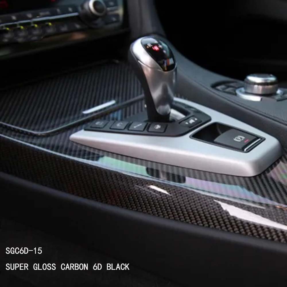 Super Gloss 6D Carbon Fiber Black Car Wrap Vinyl Film Sticker Automotive Accessories Protection Film