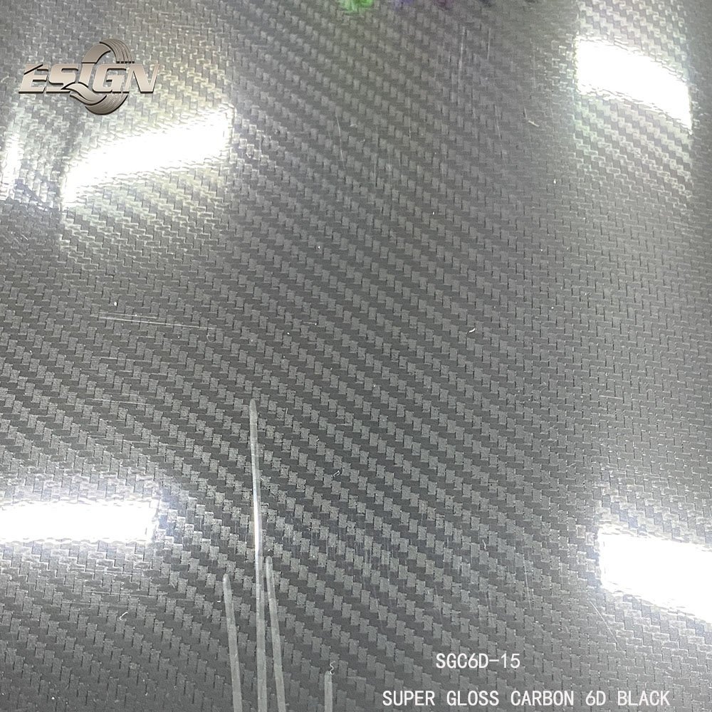 Super Gloss 6D Carbon Fiber Black Car Wrap Vinyl Film Sticker Automotive Accessories Protection Film