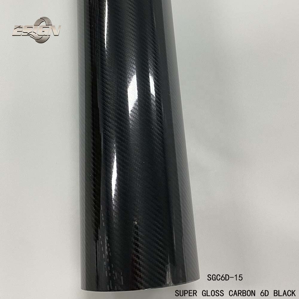 Super Gloss 6D Carbon Fiber Black Car Wrap Vinyl Film Sticker Automotive Accessories Protection Film