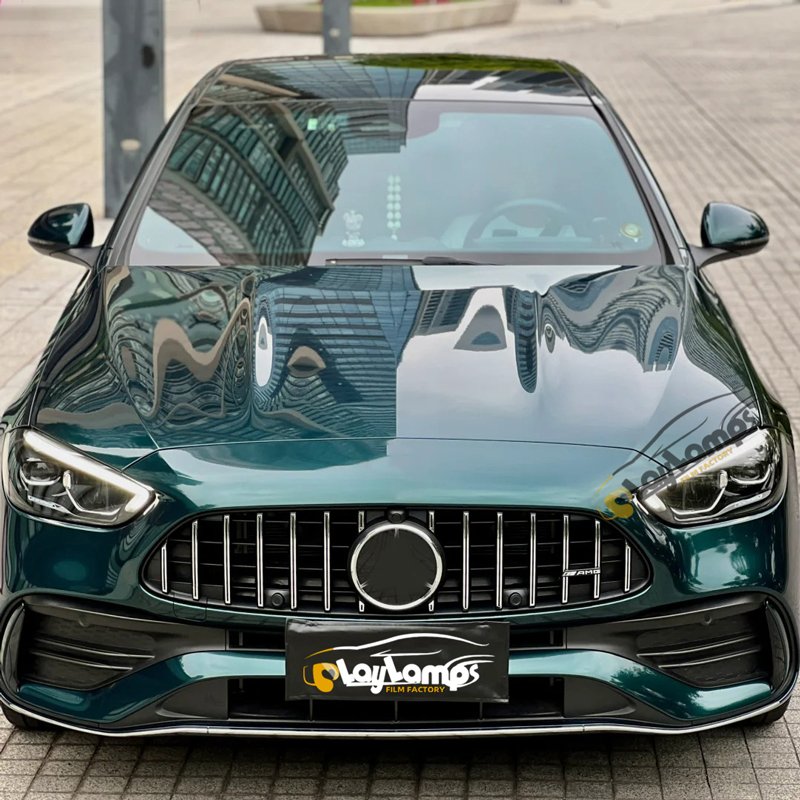 1.52x18m air release PET car film Vinyl Wrap Original Paint Color Dark Night Green PVC Car Vinyl Film