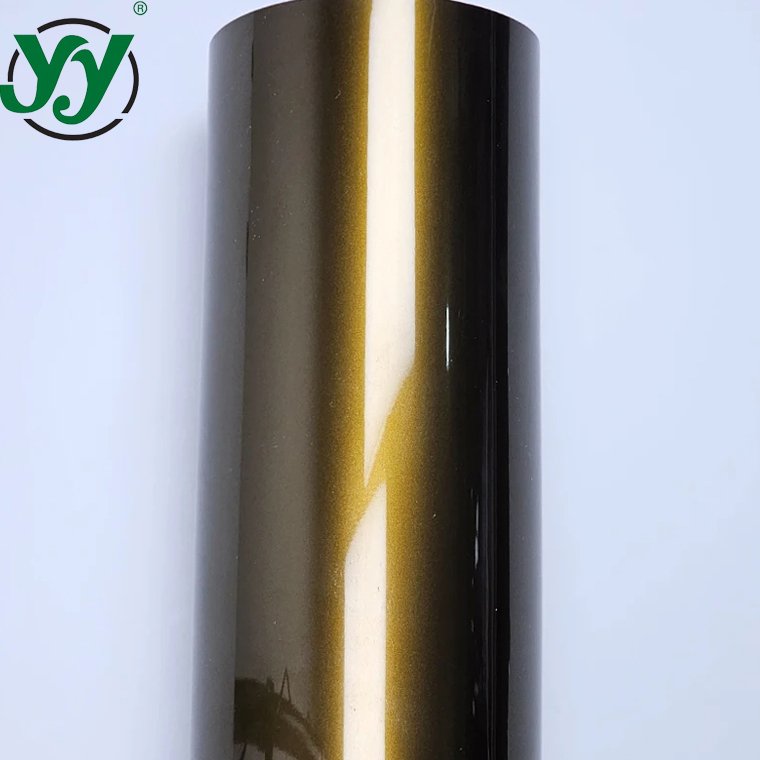 High Glossy PET Back Metallic Midnight Gold car wrap adhesive vinyl Stickers on car Decal For Motorcycle Wrapping