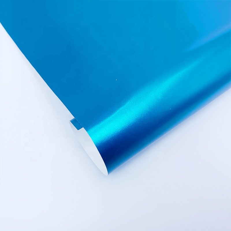 Factory deirect sale printable car wrap vinyl electric metallic coast blue color change vinyl film for car
