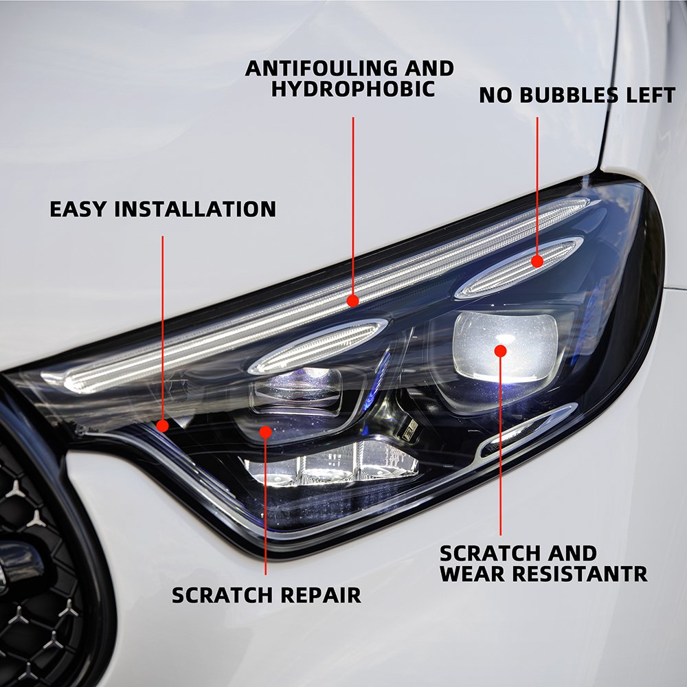 30CM*15M Hot Repair Anti-Scratch Self-Healing TPU Transparent Film for Car Lights UV-Proof Position Headlights