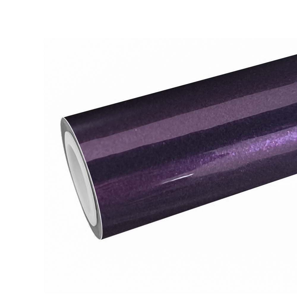 Colorful Anti Scratch Vinyl Car Wrapping Roll Heat Resistant PVC Car Film Brilliant Black Charm Purple