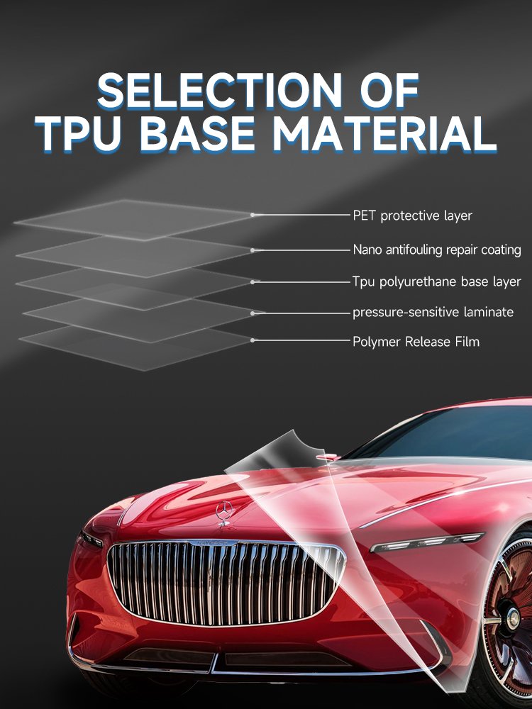 Light PPF Car Paint Protection Film Clear Wrap Car Films Hydrophobic Transparency Matte Satin PPF Polyurethane Car TPU PPF