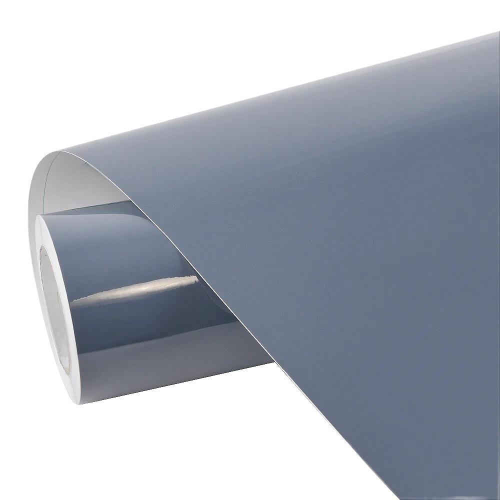 HIGHCOOL BC-110 6.5mil PVC Car Wrap Film Self-Healing Crystal Cement Gray Full Body High Gloss Tint Color Changing Car Film