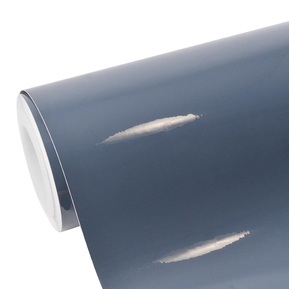 HIGHCOOL BC-110 6.5mil PVC Car Wrap Film Self-Healing Crystal Cement Gray Full Body High Gloss Tint Color Changing Car Film
