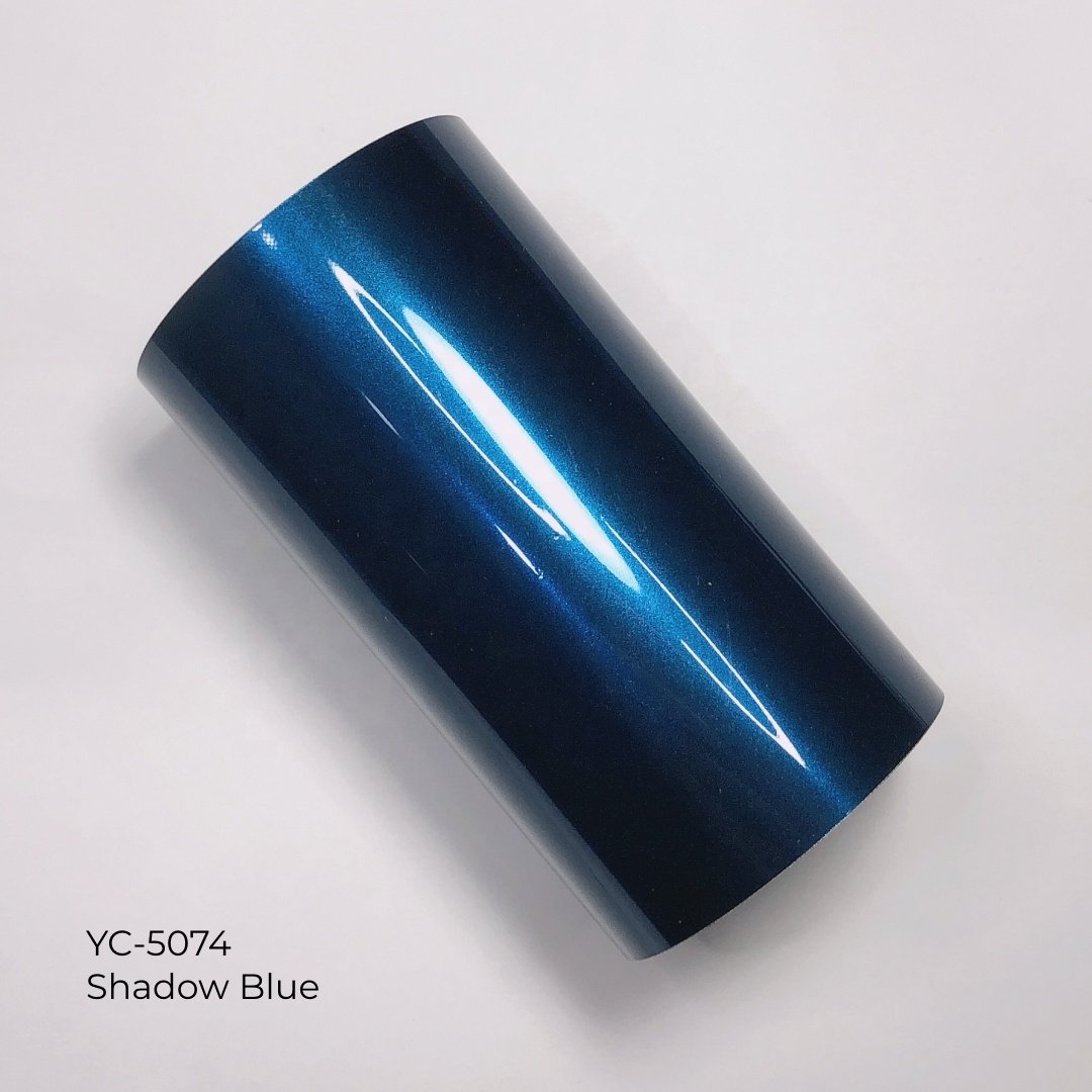 High Grade Car Films PET Super Gloss Metallic Shadow deep Dlue Vinyl Wrap