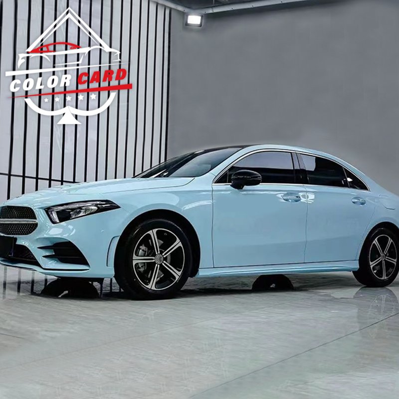 New Colorful Car Body Color Changing Film PVC Vinyl Super Bright Crystal Glacier Blue Color PPF Film Car Wrap Film