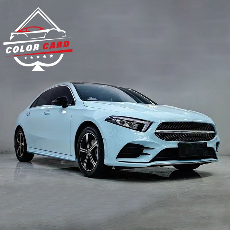 New Colorful Car Body Color Changing Film PVC Vinyl Super Bright Crystal Glacier Blue Color PPF Film Car Wrap Film