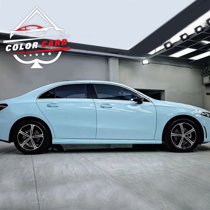 New Colorful Car Body Color Changing Film PVC Vinyl Super Bright Crystal Glacier Blue Color PPF Film Car Wrap Film