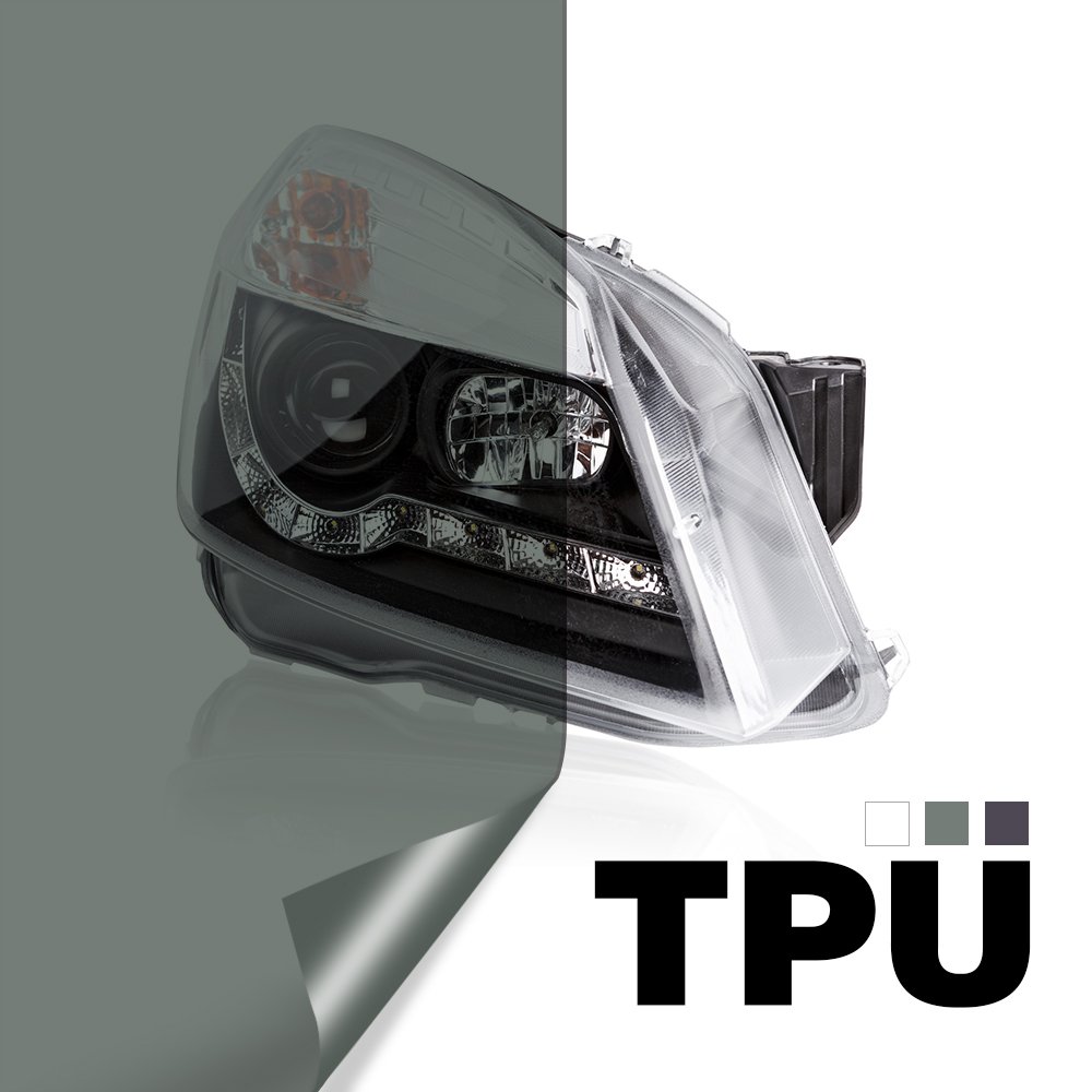 TPU Headlight Tinting Film Gloss TPH Headlight Fog Black/Transparent Tinted Wrap Protective Car Film DIY Cutting